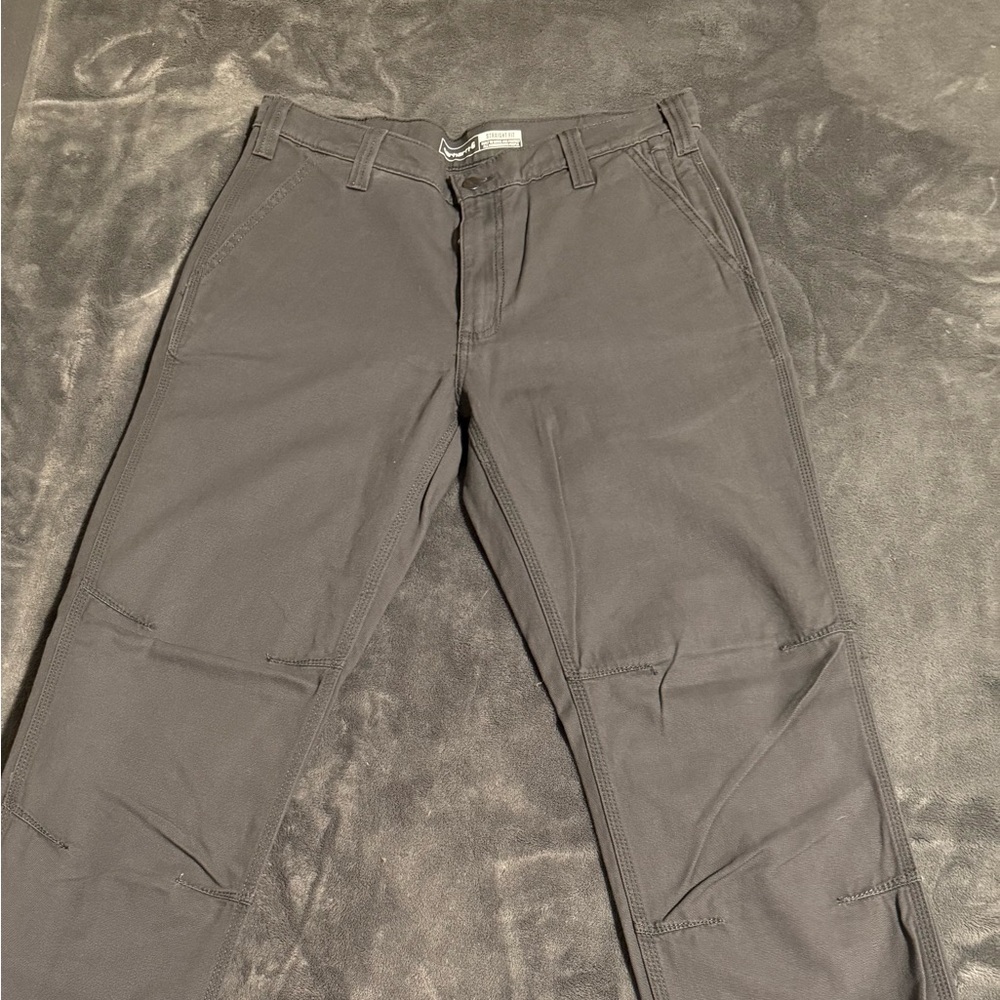 Carhartt Gray Cargo Pants with Straight Fit